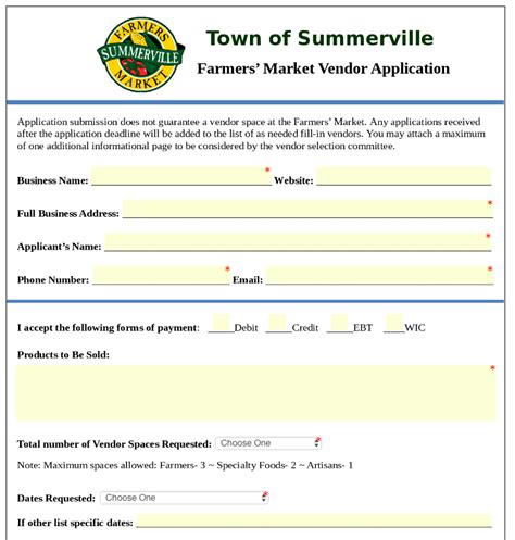 What permits do I need to be a farmer's <b>market</b> <b>vendor</b>? Community Answer Usually, you'll need a business license through the city, and a county health department permit. . Brentwood farmers market vendor application